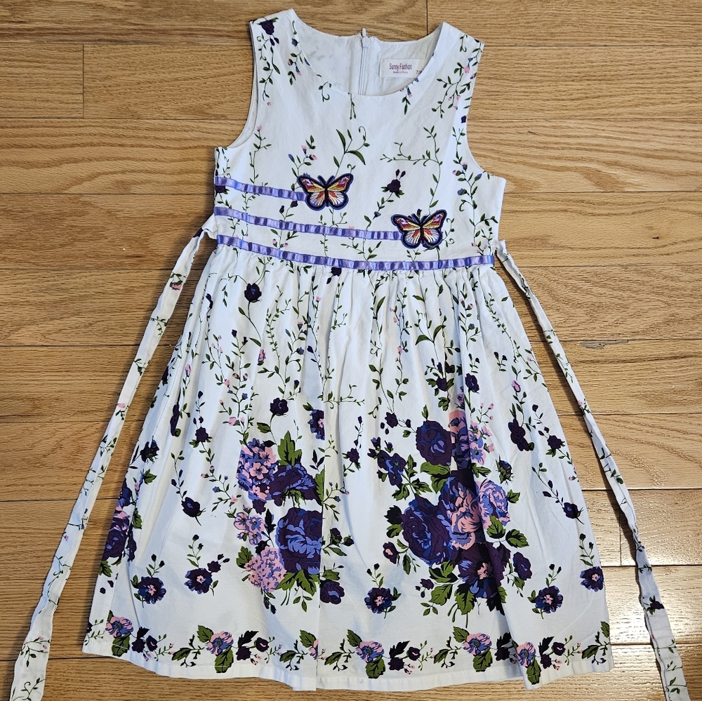 Girls Formal Floral Butterfly Dress